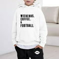 thumbnail image 2 of Kids Hoodie Sweatshirt And Sweatpants Cartoon Rugby Football Prints Pullover Hoodie Set Tracksuit 2 Piece Outfits 6 Month Baby Gift Set Kids Pants Suit, 2 of 4