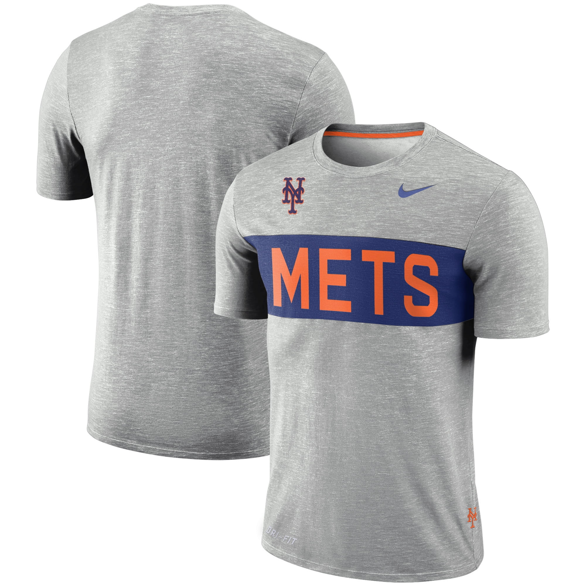New York Mets Nike Slub Stripe Performance T-Shirt - Gray - Walmart.com ...