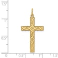 thumbnail image 2 of 14k Yellow Gold Laser Designed Cross Pendant - 1.4 Grams - Measures 33x16mm Wide, 2 of 2