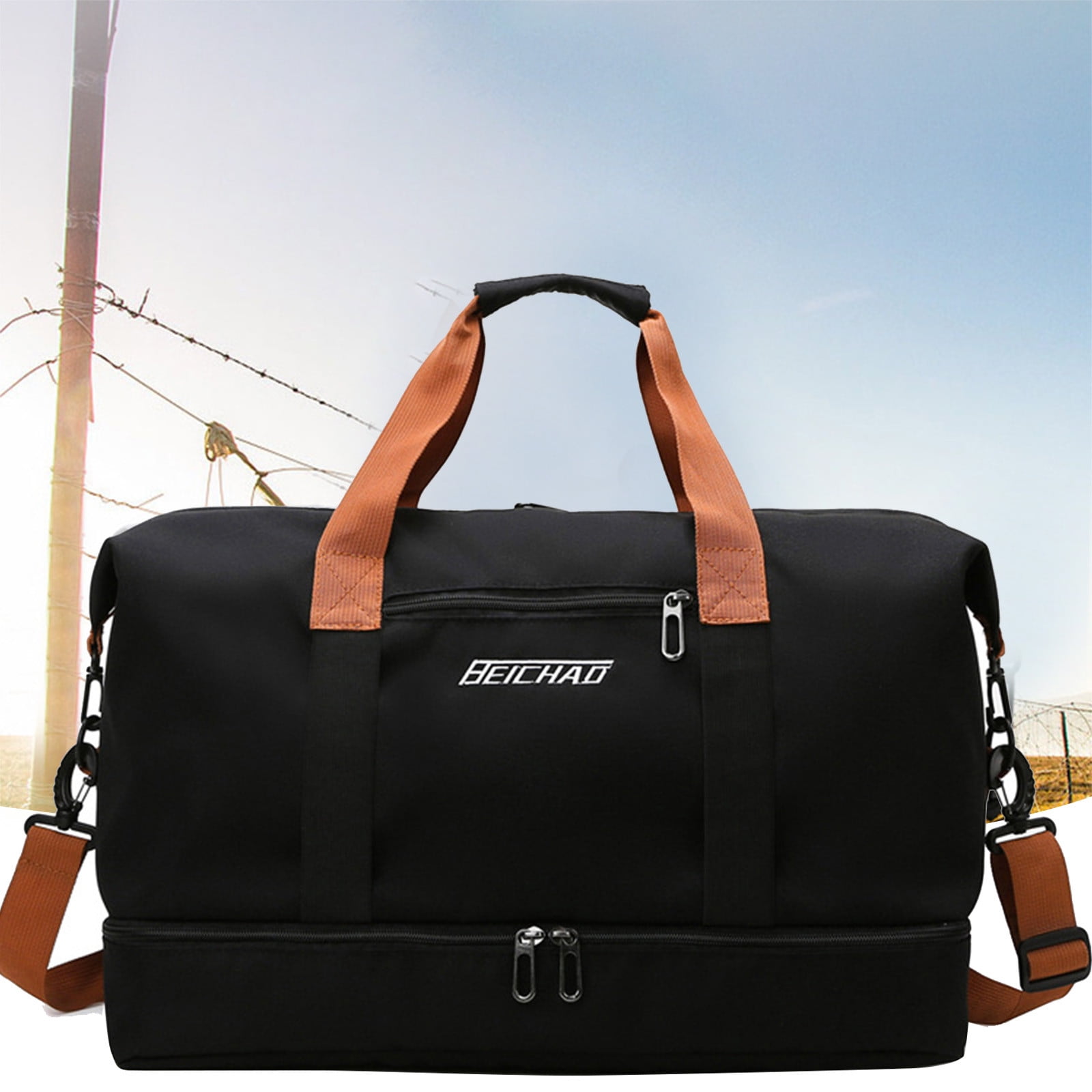 Jacenvly Bags Women Gym Bag Women Men Duffel Bag Sports Gyms Water Proof Dufflebag with Shoe Wet Clothes Compartments Lightweight Carryon Gymbag