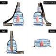 thumbnail image 7 of FORMRS Womens Crossbody Sling Bag Travel Daypack Shoulder Chest Backpack, Red Sailboats, 7 of 7