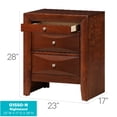 thumbnail image 2 of Glory Furniture Marilla 3 Drawer Nightstand in Cherry, 2 of 8