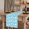 thumbnail image 2 of Table Runners 70 Inches Long Dress Scarves, Tropical Plants Farmhouse Coffee/Dining/Kitchen Table Decor, Holiday Table Runner, Summer Modern Abstract Camels Sky Blue 13x70 Inch, 2 of 9