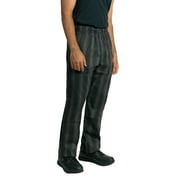 Chef Code Modern Fit Chef Pants with Zipper Fly, Triple Stripe Black/Charcoal, 3XL