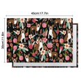 thumbnail image 6 of Boston Terrier Dog with Pioneer Flower Summer Placemats Table Placemats Set Of 4-Linen Kitchen Washable Placemats Table Mats 11.8"x17.7"Non-Slip Heat Resistant, 6 of 6