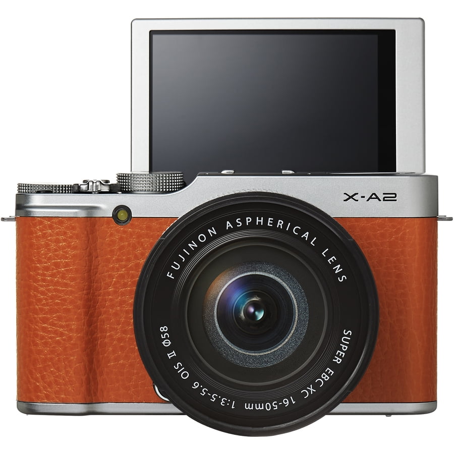 Fujifilm X 16 3 Megapixel Mirrorless Camera With Lens 16 Mm 50 Mm Brown Walmart Com Walmart Com