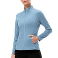 thumbnail image 1 of Veste de Sport pour Femmes Col Roulé Ajustée Poches Zippées Séchage Rapide pour Course en Plein Air, 1 of 8