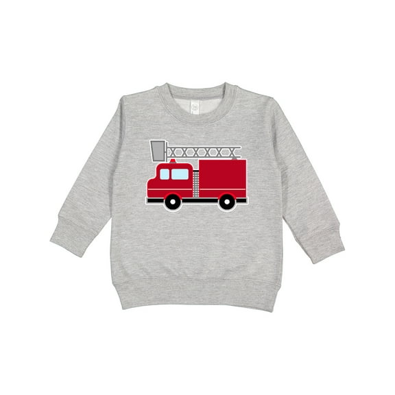 Inktastic Red Firefighter Fire Truck Toddler Sweatshirt