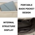 thumbnail image 4 of Bolso tote grande de lona para mujer, bolso de hombro informal con cremallera y bolsillo para viajes, playa, trabajo e compras., 4 of 8