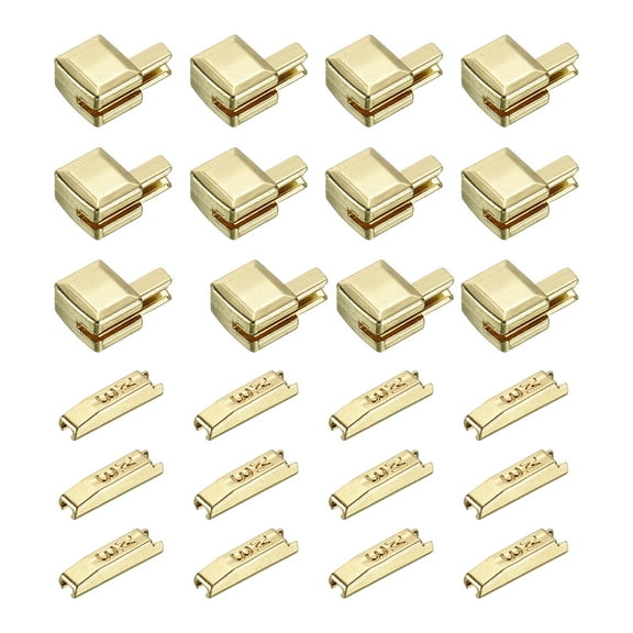 12Set Zipper Latch Slider Retainer Kits,  #3 Zipper Bottom Stoppers, Light Gold