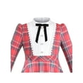 thumbnail image 4 of Girls Dress Red Plaid Stand Collar Vintage Pearl Button Long Sleeve 12 Years, 4 of 6