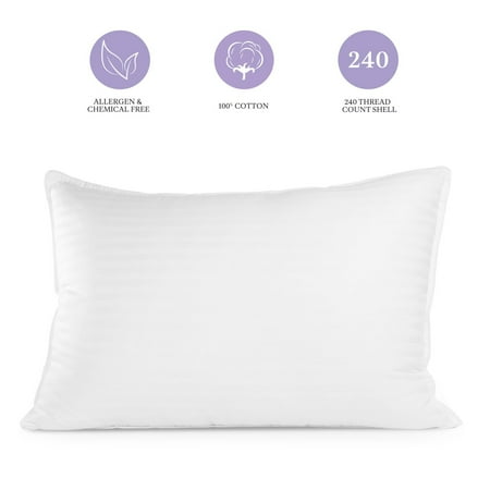 Pur-Dream Sleep Cool Gel Pillow with Hypoallergenic Cooling Gel Fiber Goose Down Alternative for Home and Hotel
