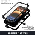 thumbnail image 5 of ELEHOLD for iPhone 16 Pro Case,Outdoor Sports Military Heavy Duty Full Body Cover with Built in Tempered Glass Screen Protector Hidden Kickstand Shockproof Dustproof Case for iPhone 16 Pro,Black, 5 of 9