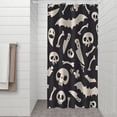 thumbnail image 2 of Spooky Halloween Icons Pattern Shower Curtain 36"x72" ,Bathroom Decorative Shower Curtains Set with 12 Hooks,Modern Waterproof Washable Shower Curtain, 2 of 6