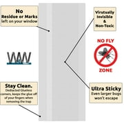 Flies & Bug Window Fly Trap - Indoor / Outdoor Non Toxic Clear Window Fly Traps