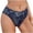 Dark Blue, variant on Bikini Panties For Women, Mid Rise Denim Print Underwear, Seamless Comfortable Stretch Hipster Brief