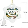 thumbnail image 3 of State Ornament – Ceramic Christmas Decoration with Name – Vintage Holiday Keepsake Featuring Icons of Montana State Themes & Landmarks – Ceramic Snowflake Ornament&nbsp;192OR26, 3 of 5