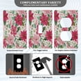 thumbnail image 3 of Light Switch Cover Switch Plate Outlet Cover Plug Cover for Electrical Unused Outlet Cover Red Flowers and Leaves, 3 of 6