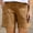 Khaki women plus size shorts with pockets a1, variant on Cagogo Women Plus Size Elastic Waist Shorts with Pockets Casual Solid Loose Travel Shorts Summer Beach Lounge Stretchy Comfy Bottoms, Army Green 2XL