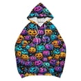 thumbnail image 4 of JOANKDMI Womens Retro Graphic Halloween Sweatshirt Hoodie Oversized Colorful Print Pullover Long Sleeve Drawstring with Pocket Y2K Fall Fashion Casual Trendy Tops, 4 of 6