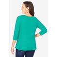 thumbnail image 3 of Jessica London Women's Plus Size Stretch Cotton Scoop Neck Tee, 3 of 6