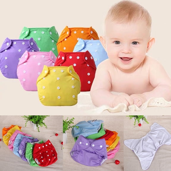 Newborn Baby Reusable Adjustable Washable Cloth Nappies Diapers