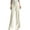 White, variant on Wyobmus Women's Sweatpants Solid Color Casual High-Waisted Drawstring Pocket Stragit Wide Leg Pants Beige