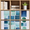 thumbnail image 7 of Set of 6 Collapsible Oxford Fabric Storage Cubes with Handles, Foldable Closet Organizer Bins for Clothes, Toys, Shelves, Home & Kitchen Mixed Aqua Grid, 7 of 7