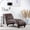 Dark Brown, variant on Chaise Lounge | Ideal for Lazy Afternoons | Teddy Velvet with Bubble Nails Decoration | Solves Plain Look Problem