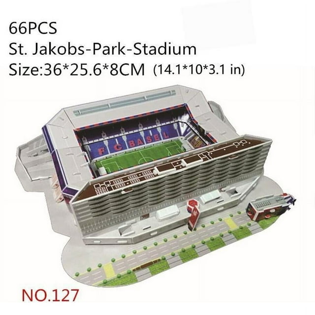 Modèle de Casse-Tête 3D Modèle de Terrain de Soccer Souvenirs Modèle de Casse-Tête en Papier Cadeau pour Fans