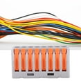 thumbnail image 1 of Bloque De Terminales, Conector De Cableado 250 V 32 A V0 Retardante De Llama 1 Entrada 7 Salidas Para Cables Duros De 4 Mm² 11-28 AWG, 1 of 7
