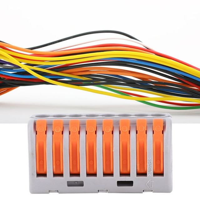 Bloque De Terminales, Conector De Cableado 250 V 32 A V0 Retardante De Llama 1 Entrada 7 Salidas Para Cables Duros De 4 Mm² 11-28 AWG