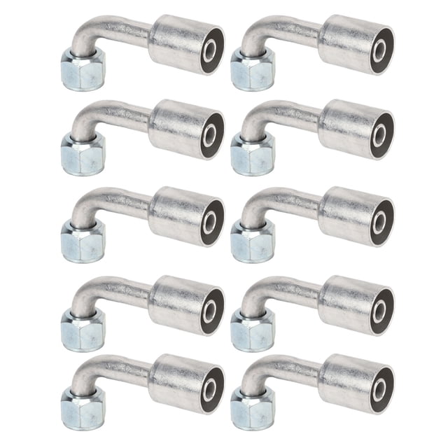 Conector en ángulo de 90° para aire acondicionado de coche, junta de aluminio, ajuste Universal, 10 Uds.