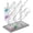 Silver, variant on NiHome Baby Bottle Drying Rack with Diatomite Base & Stainless Steel Frame, Foldable Countertop Organizer Holds 9 Bottles, Space-Saving Stand for Water Bottles, Lids, Reusable Bags & More