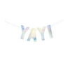 (2 pack) Cakewalk Yay Iridescent Banner Garland, Multicolor, 8ft, 2ct - Mermaid Unicorn Birthday Party Decoration