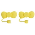 thumbnail image 1 of 2 Pcs Cute Bow Covers Cap Toppers Tips Compatible With 40/30 Oz Tumbler Cups Reusable Cute Silicone Lids Protectors For 0.4 In/10mm Ley Cups Accessories, 1 of 4