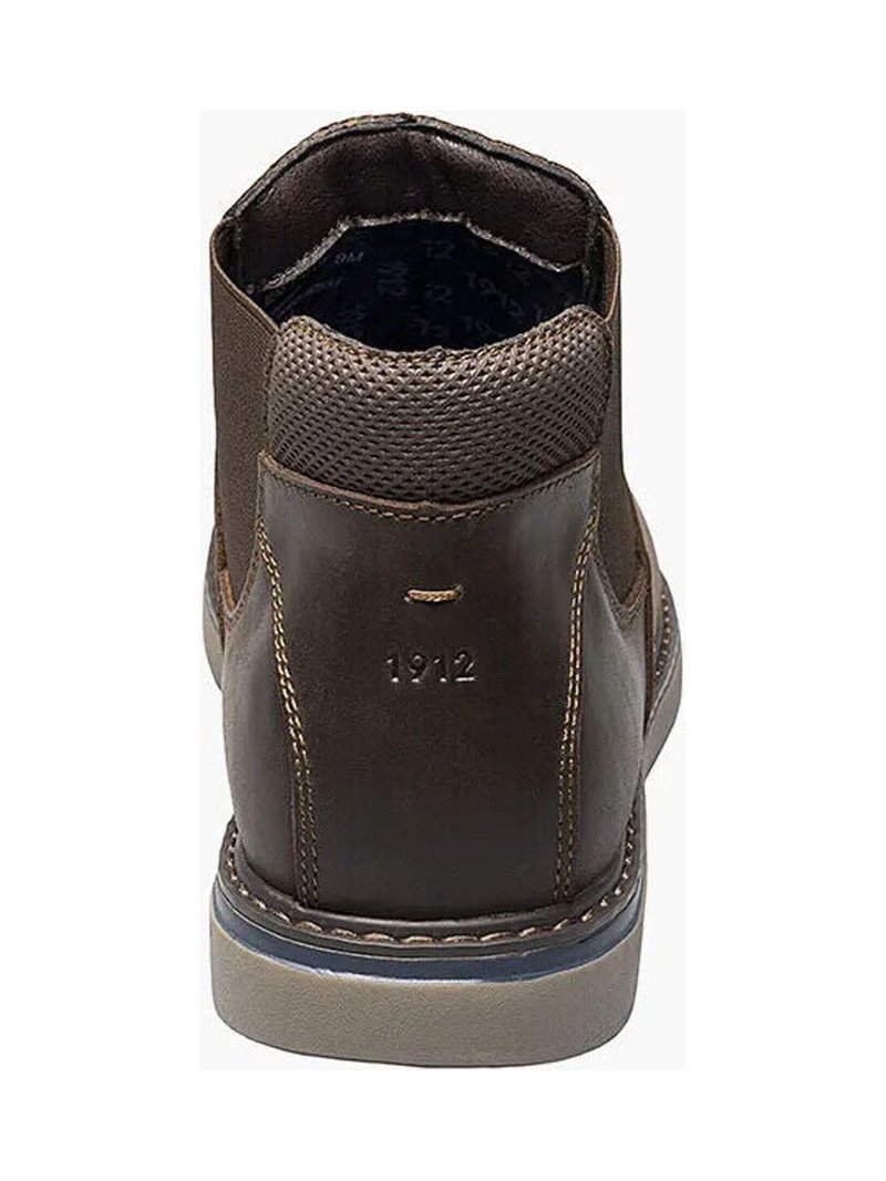Nunn Bush Bayridge Flat Heel Chelsea Brown Leather Boots Men\'s Size 8.5 Nunn Bush Bayridge Plain Toe Chelsea Boot Brown CH Leather  main image 2