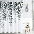 thumbnail image 6 of Gray Floral Shower Curtain for Bathroom Dim Gray Eucalyptus Shower Curtain Set Grey and  Modern Plant Botanical Shower Curtains Watercolor Natural Leaf Spring Bath Curtain 72x72, 6 of 12
