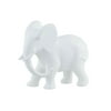 African Elephant Figurine 9.75 inch Tall - White