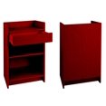 thumbnail image 1 of Well Top Melamine Wood Cash Register Stand with Drawer, Walnut, 1 of 3