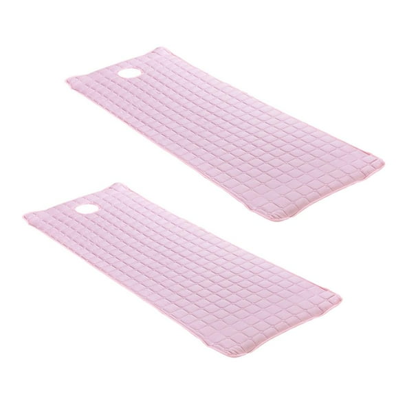 2 Pieces Pack Beauty Massage Facial Bed Table Linen Duvet Cover Mattress Pad with Facial Breathing Hole 190x70cm - Pink, as described