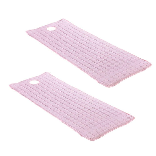 DOLITY 2pcs Pack Beauty Massage Facial Bed Table Linen Sheet Cover Mattress Pad with Pink