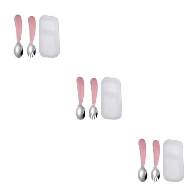 Toystoory Vajilla para niños, cuchara, tenedor, compartimento para coche de dibujos animados, cuchara para alimentación de bebé, , cubiertos Type1 NO1