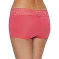 thumbnail image 2 of Maidenform Cotton Boyshort With Lace Claret Red 8, 2 of 2