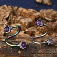 thumbnail image 3 of OUFER Twist Helix Earring 316L Stainless Steel Dragon Claw with Amethyst Center 16G Twist Lip Labret Cartilage Upper Lobe Piercing Jewelry, 3 of 3