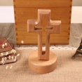 thumbnail image 1 of Crucifijo de de piezaza para Regalos Cristianos para Iglesia, Sa de , Dormitorio, Escritorio de Oficina, Accesorios Decorativos base redonda Baoblaze estatua de la cruz, 1 of 7