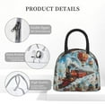 thumbnail image 4 of Balery Red Train Hot Air Balloon Pattern Lunch Bag Women, Lunch Box, Lunch Bag, Small Leakproof Lunch Tote Large Capacity Reusable Insulated Cooler Lunch Container-One Size, 4 of 6
