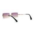 thumbnail image 2 of 90s Classic OG Rapper Rimless Sunglasses Gold Purple Yellow, 2 of 4