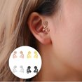 thumbnail image 4 of Minnieouse 1 par de pendientes de aleación para mujer, elegante pendiente de Color sólido galvanizado que no se desvanece, pendiente para banquete de Ropa, zapatos y accesorios Miscelánea Oro Minnieouse AP019097-02, 4 of 6