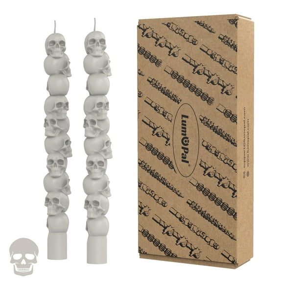 Halloween Skull Candle Set - Decorative Skull Candles for Halloween Celebrations- Unique & Spooky Candle Design wi